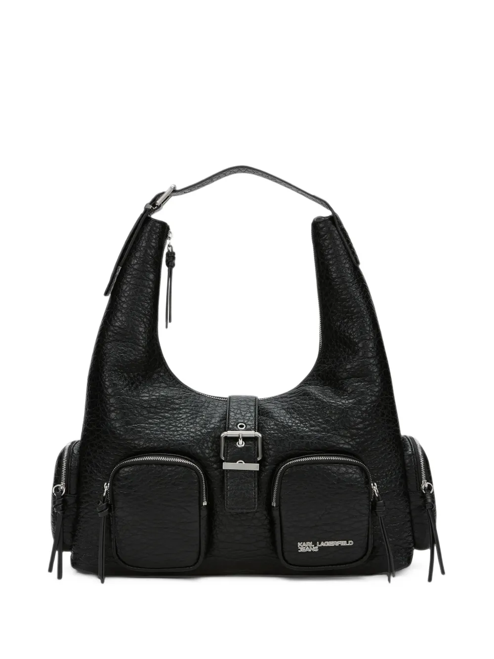 Karl Lagerfeld Jeans large City buckle-fastening tote bag Zwart