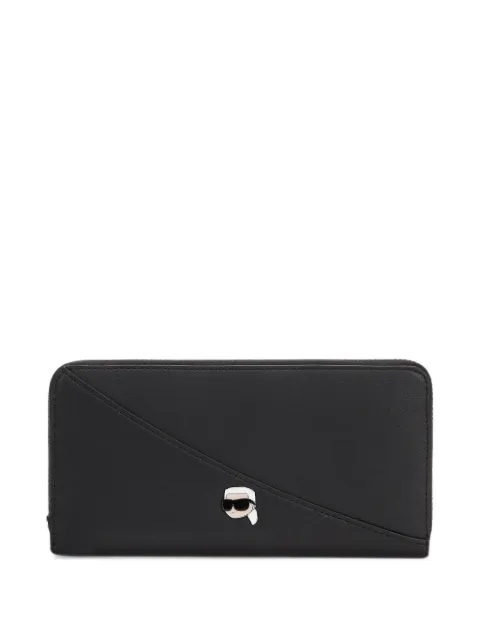 Karl Lagerfeld Ikon elongated faux-leather wallet