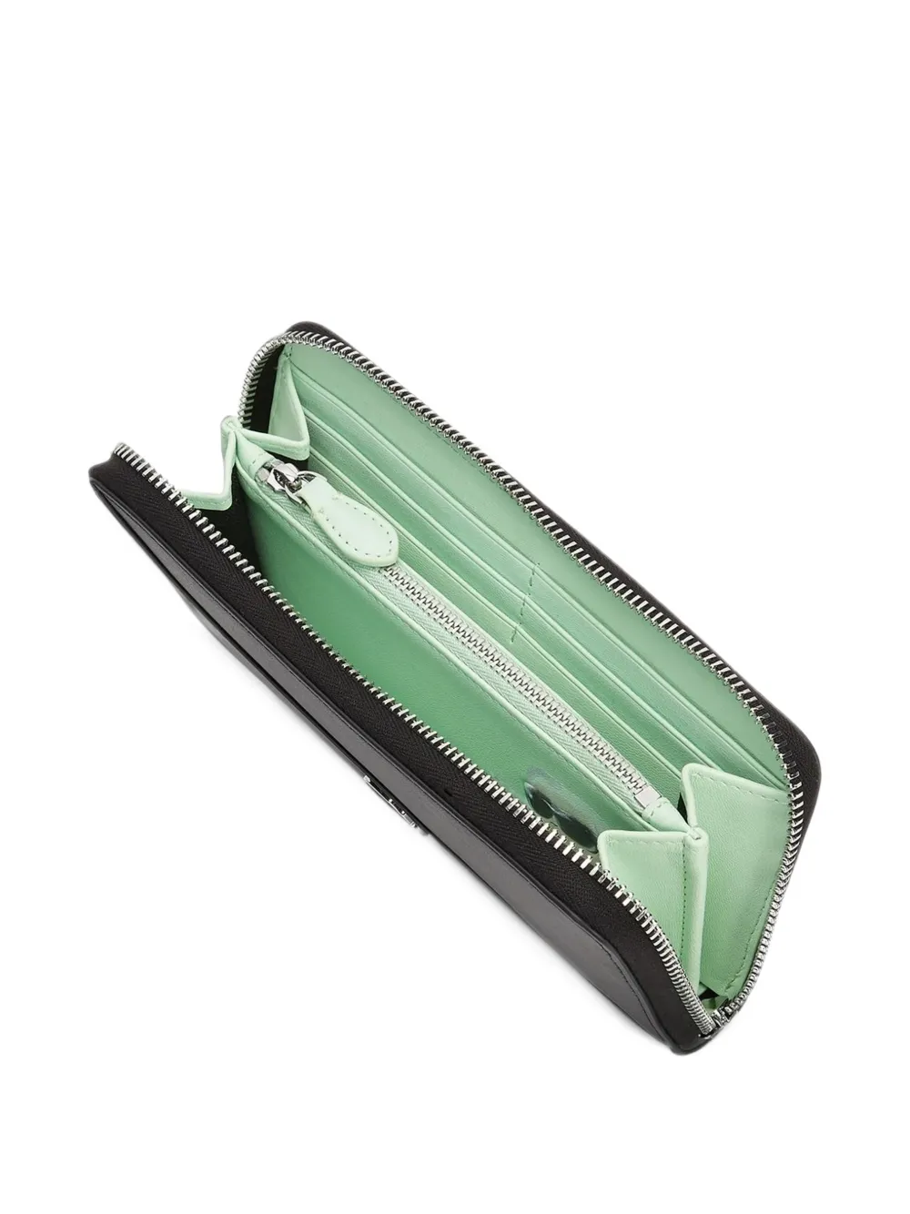Karl Lagerfeld Ikon elongated faux-leather wallet Zwart