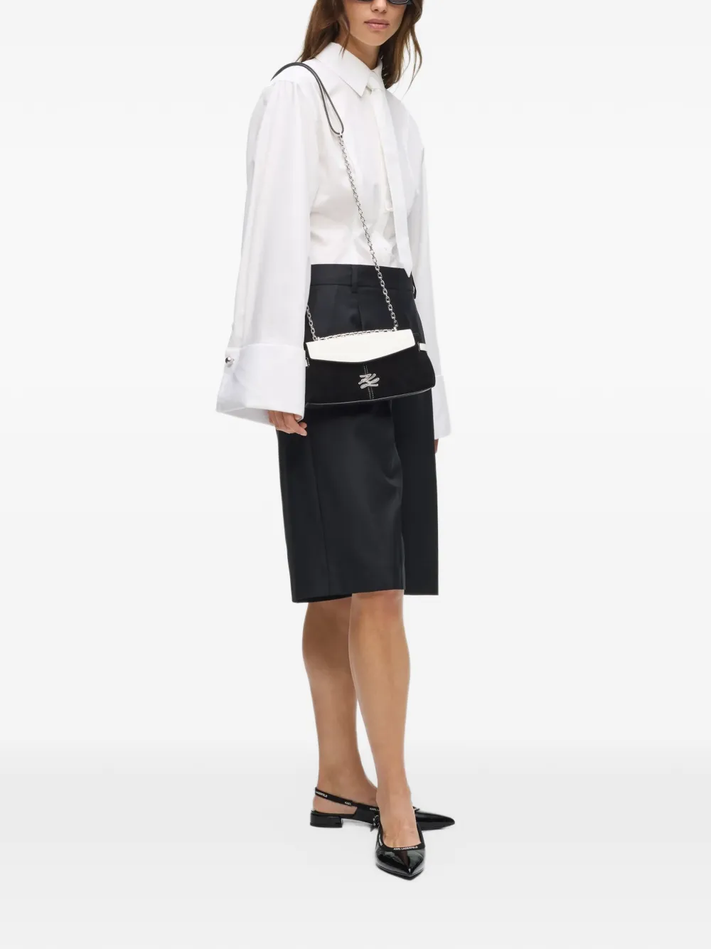 Karl Lagerfeld K Autograph crossbodytas met colourblocking Zwart