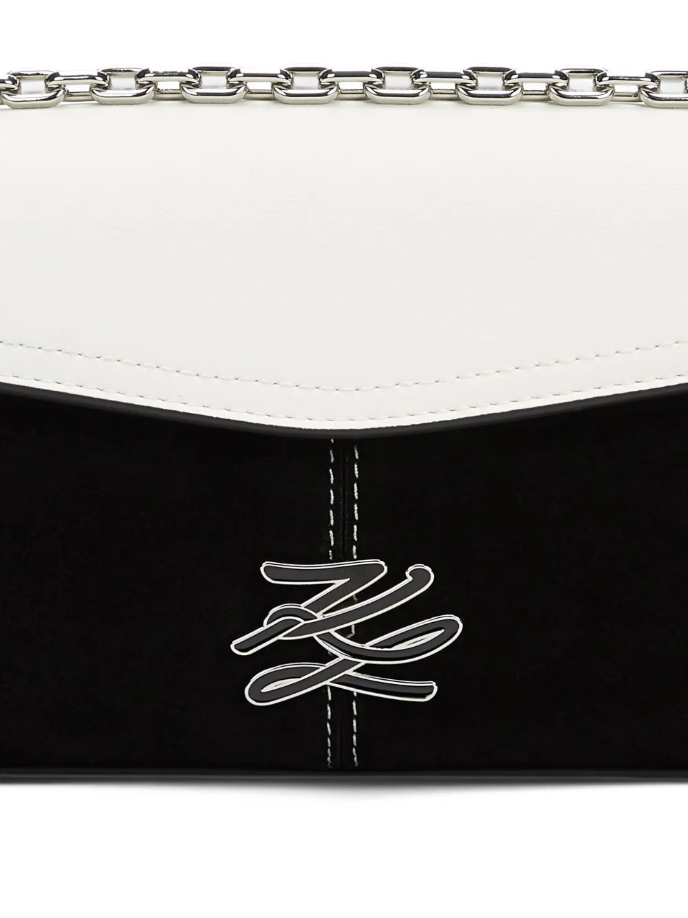 Karl Lagerfeld K Autograph crossbodytas met colourblocking Zwart