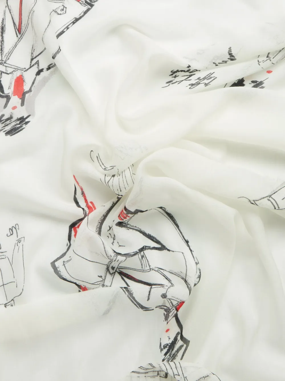 Karl Lagerfeld K Essential sketch scarf Beige