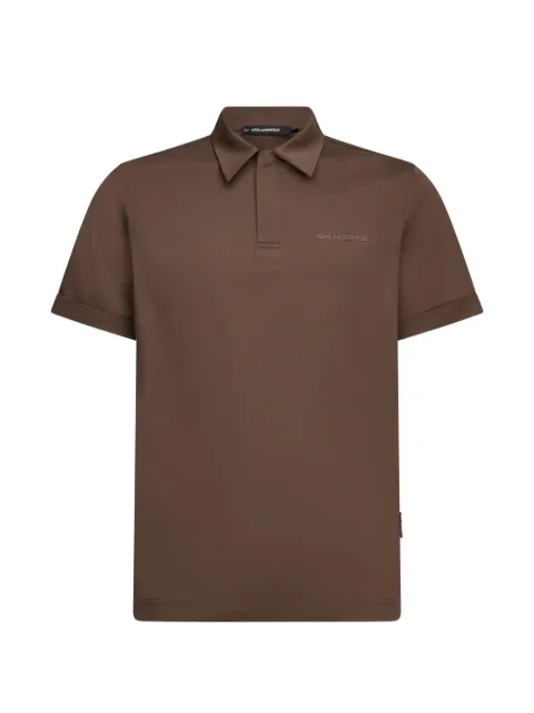 Karl Lagerfeld playera tipo polo holgada con detalle del logo