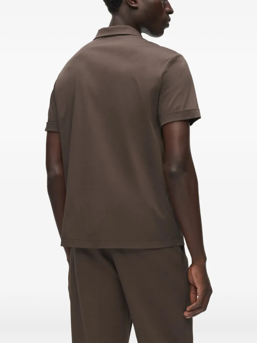 Karl Lagerfeld logo-detail relaxed-fit polo shirt Bruin