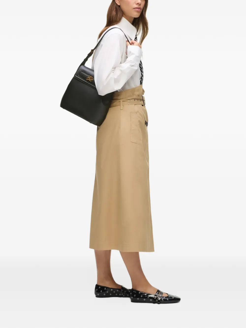 Karl Lagerfeld medium K Autograph bucket bag Zwart