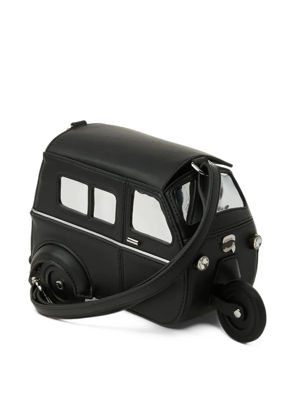 Karl Lagerfeld Ikon motor shoulder bag Zwart