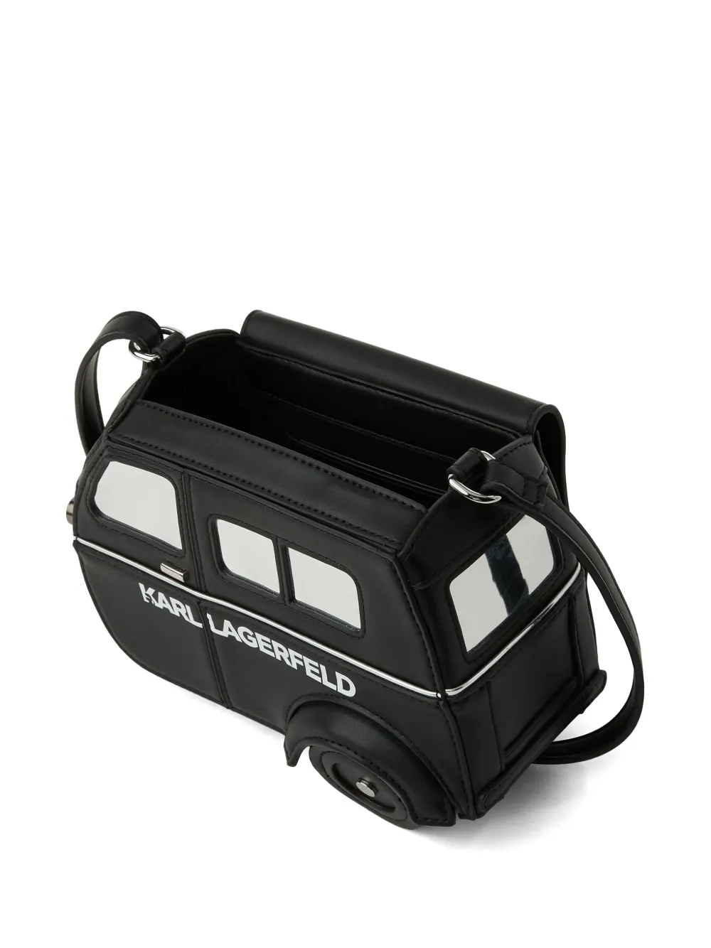 Karl Lagerfeld Ikon motor shoulder bag Zwart