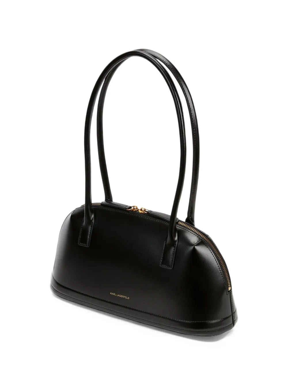 Karl Lagerfeld K Autograph leather bowling bag Zwart