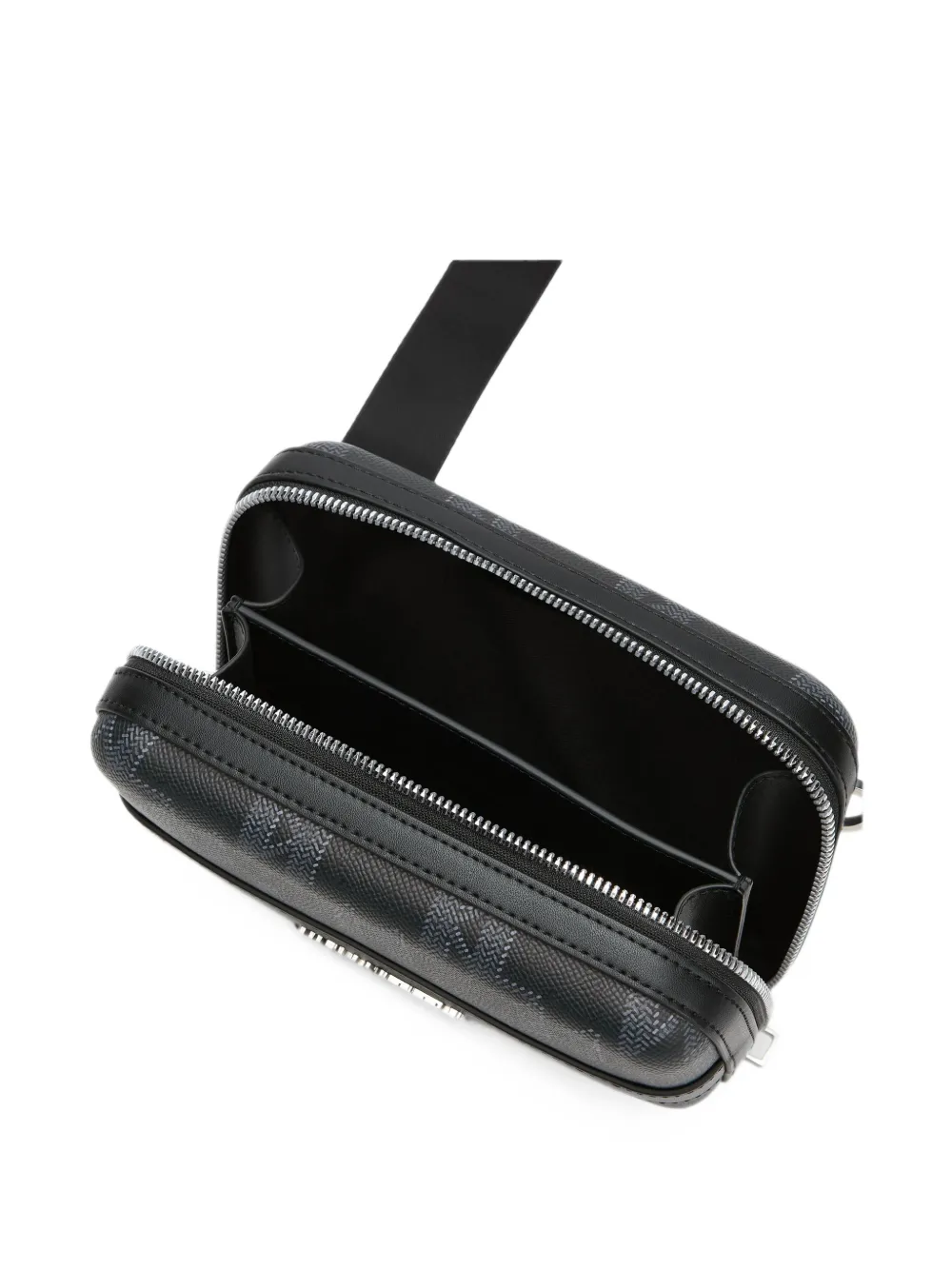 Karl Lagerfeld monogram-print messenger bag Zwart