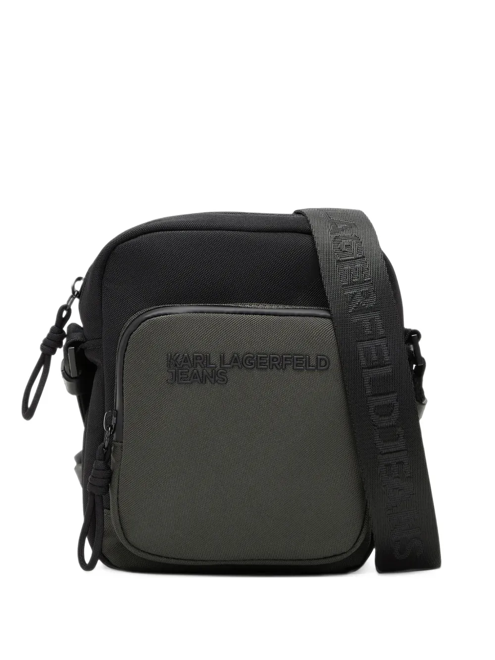 Karl Lagerfeld Jeans logo-print messenger bag - Nero