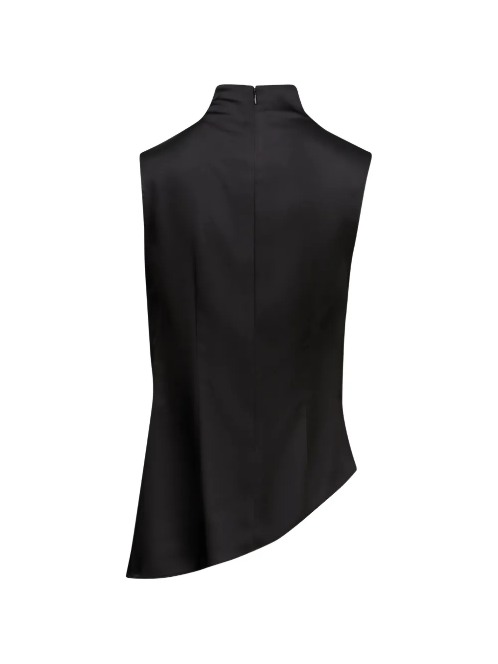 Karl Lagerfeld asymmetric draped top Zwart