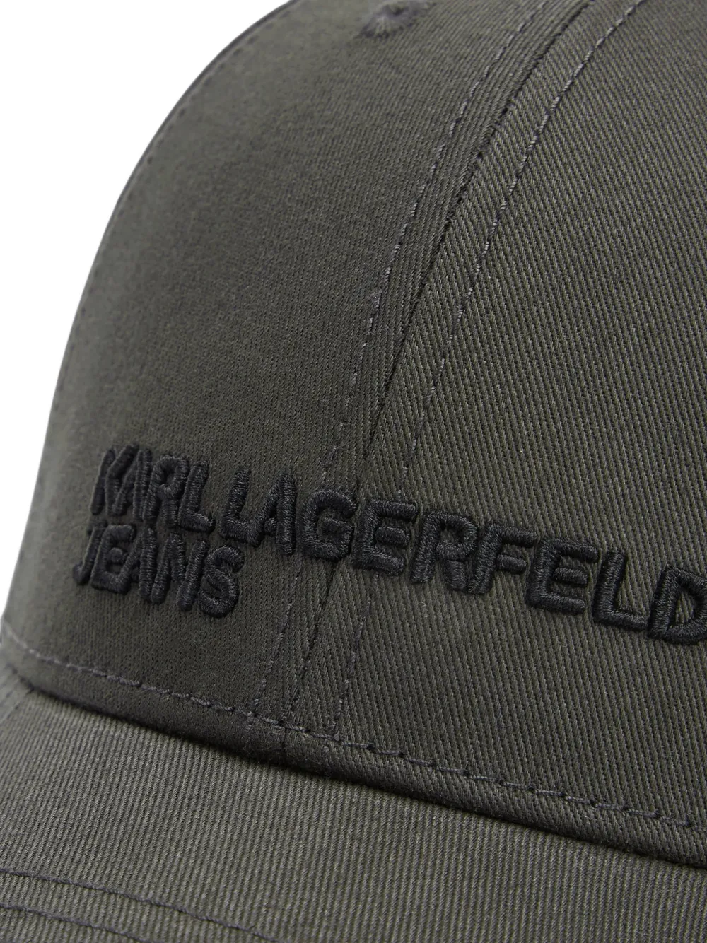 Karl Lagerfeld Jeans logo-embroidered cotton cap Grijs