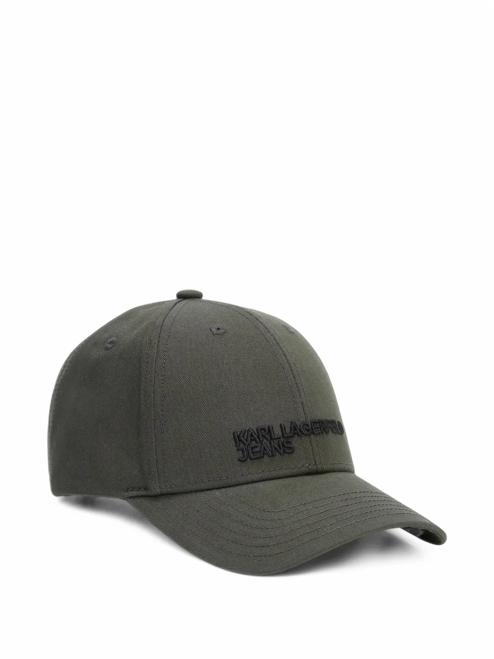 Karl Lagerfeld Jeans logo-embroidered cotton cap Grijs