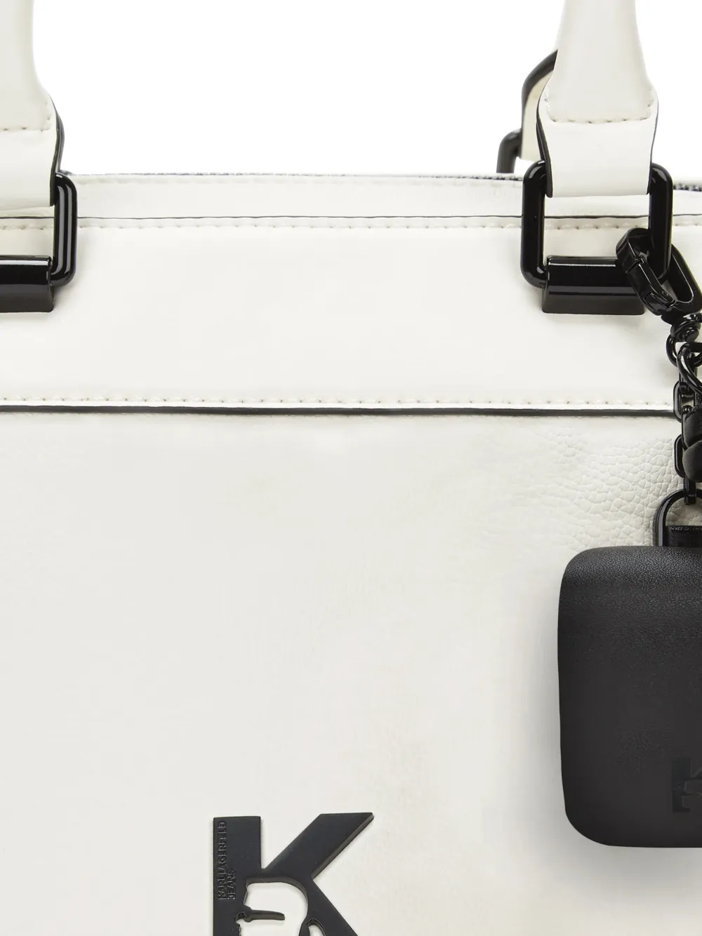 Karl Lagerfeld Jeans cord-charm tote bag Wit