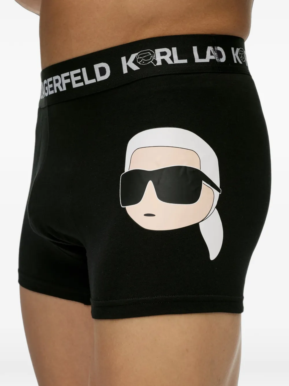 Karl Lagerfeld Drie Ikon trunks Zwart