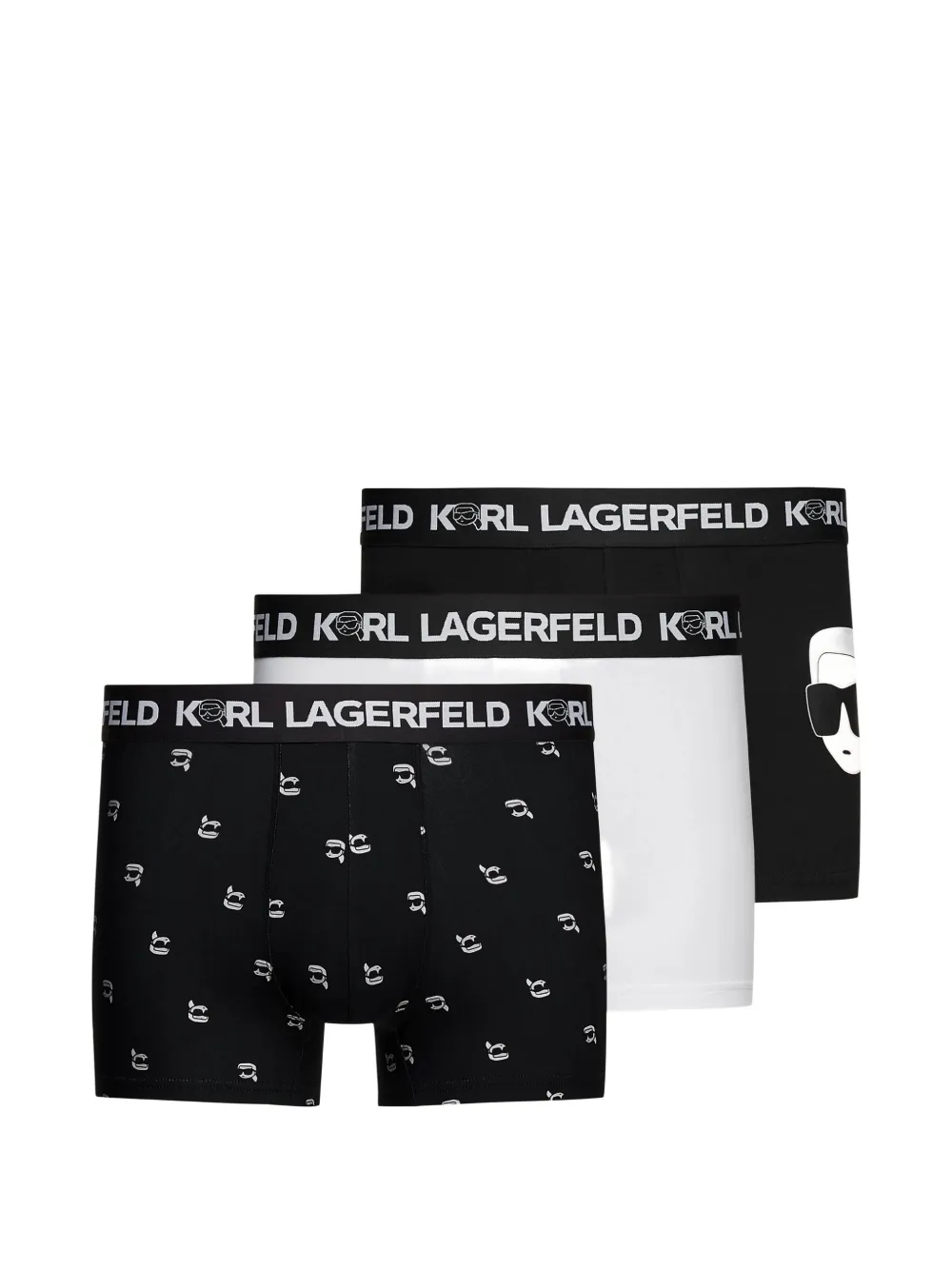 Karl Lagerfeld Boxer Ikon (3 pezzi) - Nero