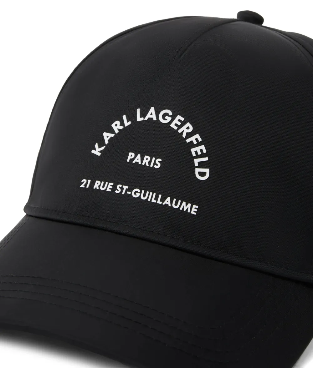 Karl Lagerfeld Rue St-Guillaume nylon cap Zwart