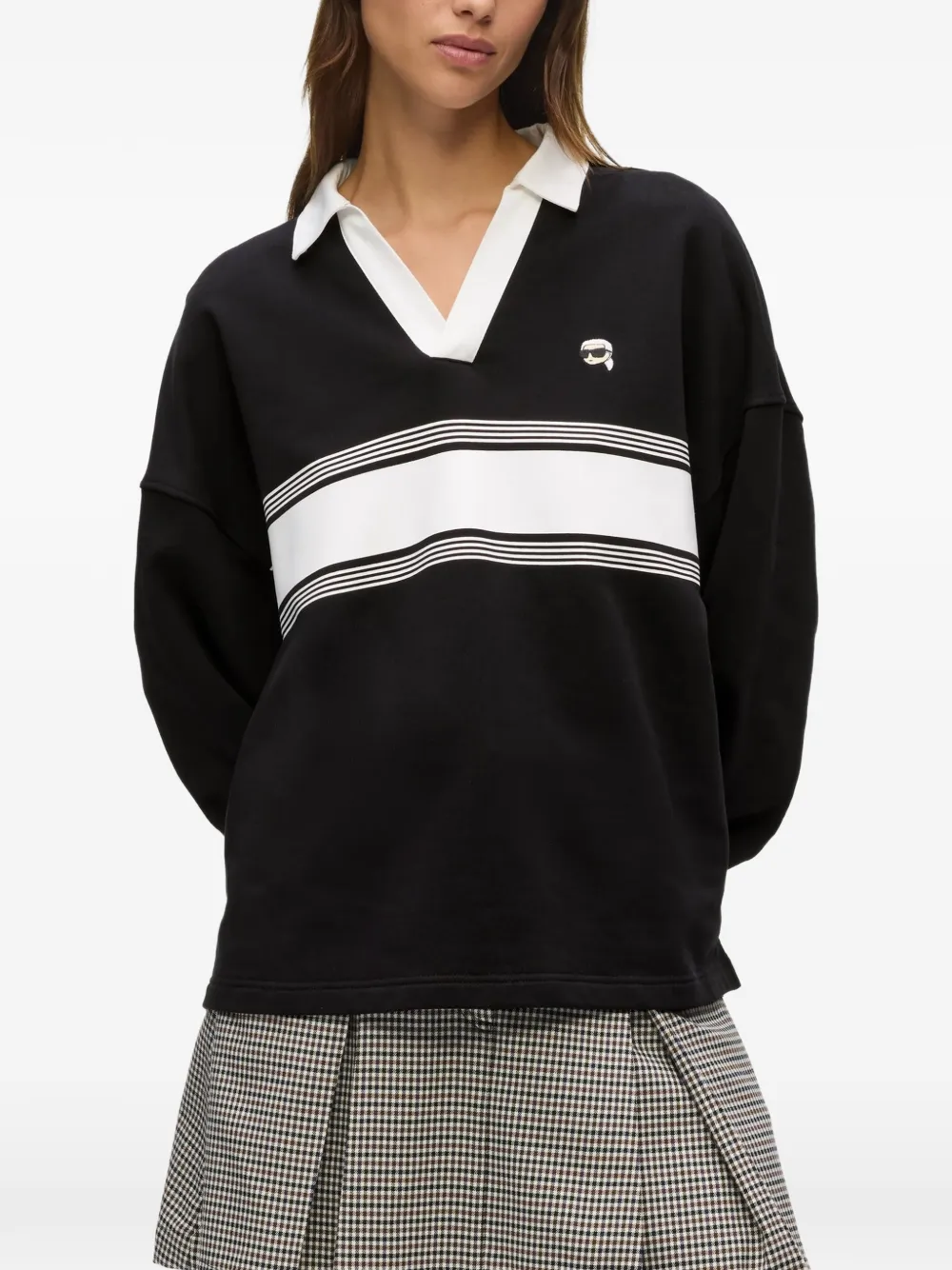 Karl Lagerfeld Ikon sweatshirt Zwart
