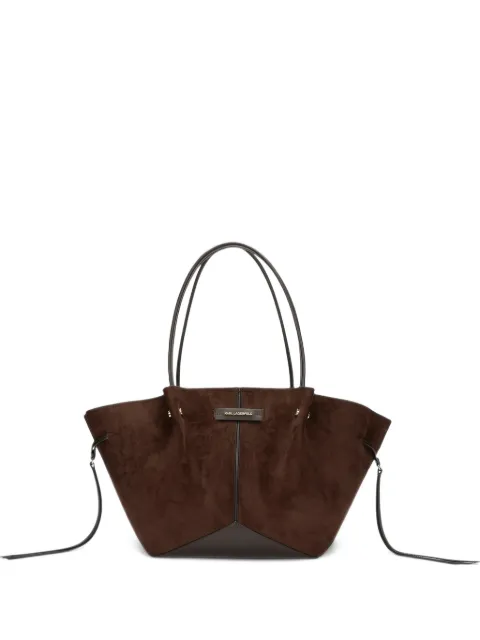 Karl Lagerfeld K/Pierced medium faux-suede tote bag