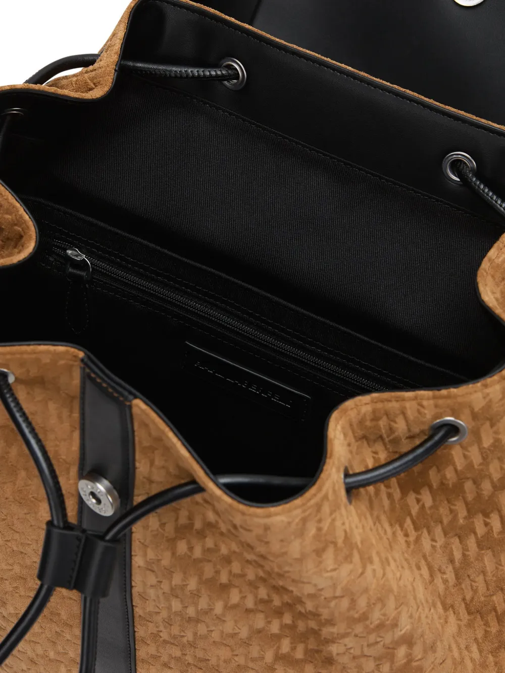 Karl Lagerfeld monogram-debossed backpack Beige
