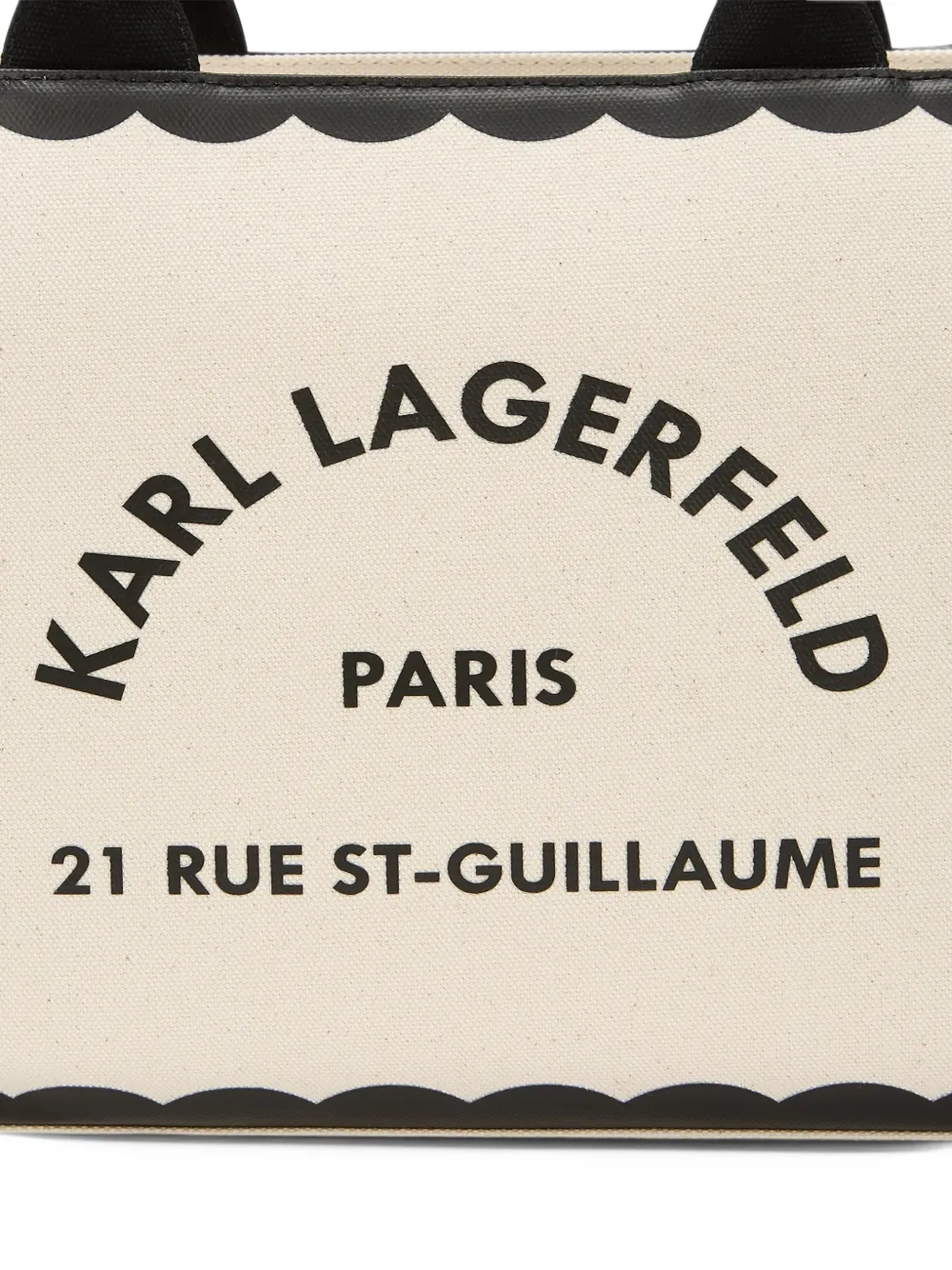 Karl Lagerfeld medium 21 Rue St-Guillaume scallop tote bag Beige
