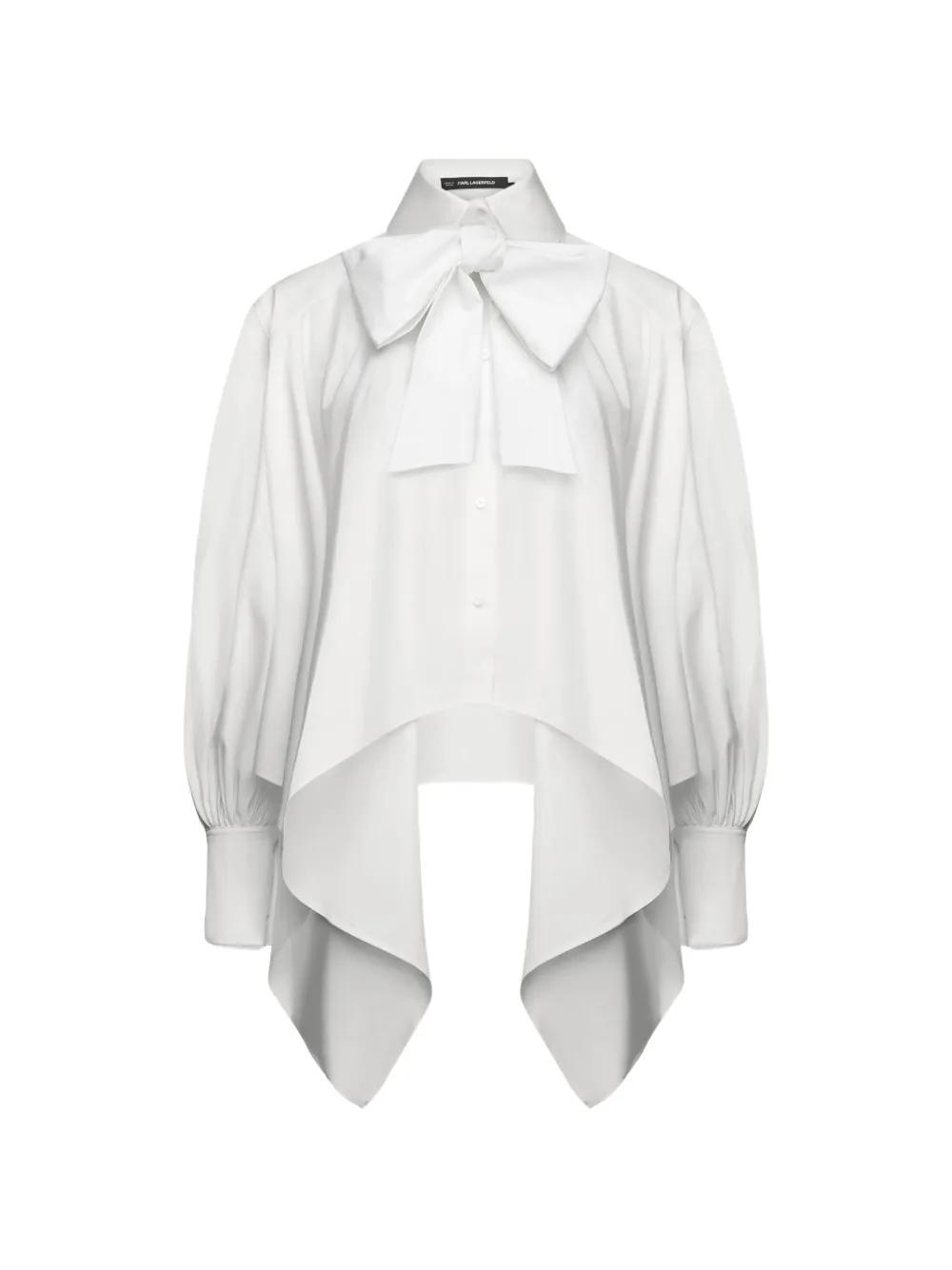 Karl Lagerfeld Camicia voluminosa con fiocco - Bianco