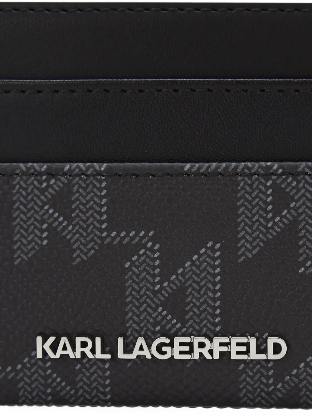 Karl Lagerfeld monogram-print cardholder Zwart