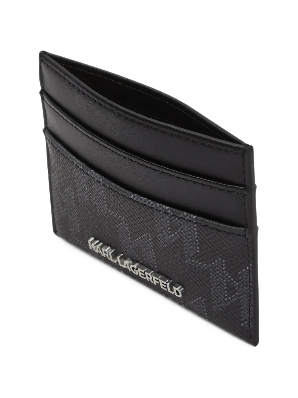 Karl Lagerfeld monogram-print cardholder Zwart