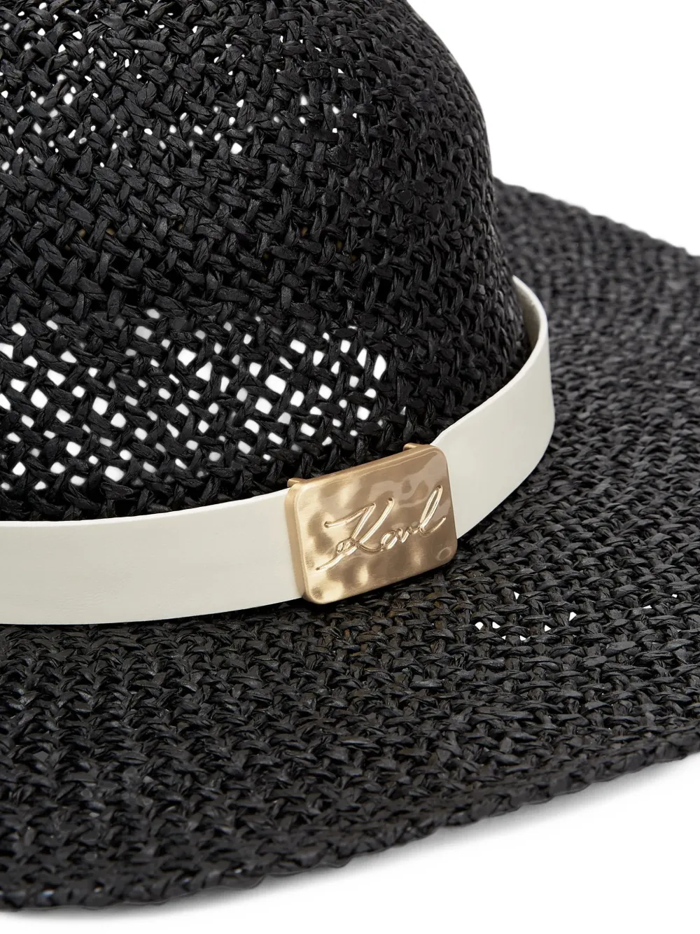 Karl Lagerfeld K Signature crochet hat Zwart