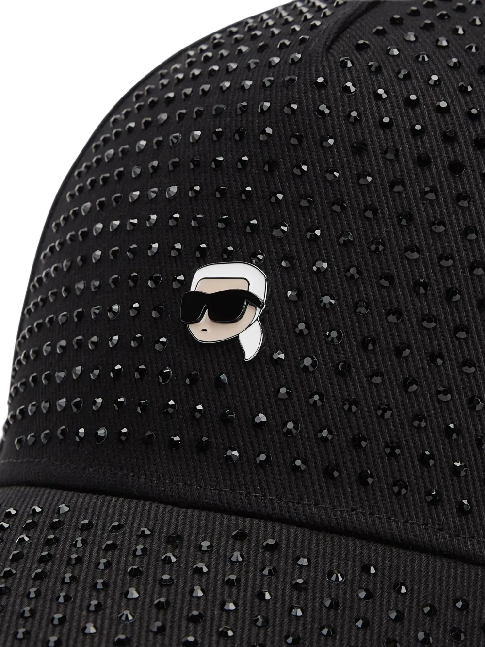 Karl Lagerfeld Ikon rhinestone-embellished cap Zwart