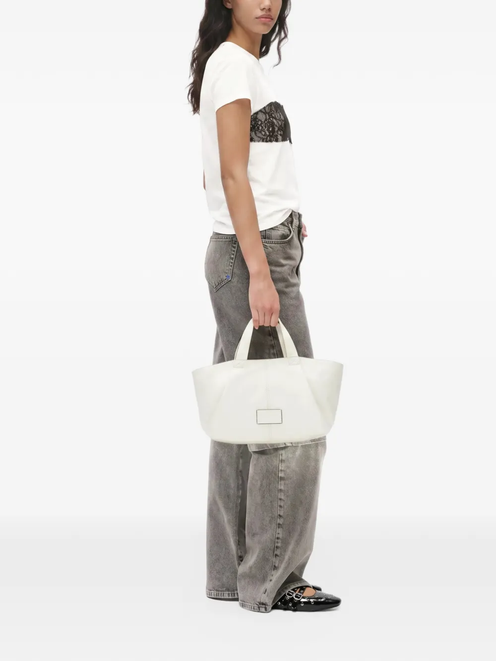 Karl Lagerfeld Jeans Origami tote bag Wit