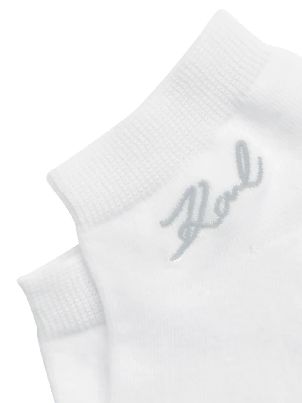 Karl Lagerfeld signature short socks (set of five) Wit