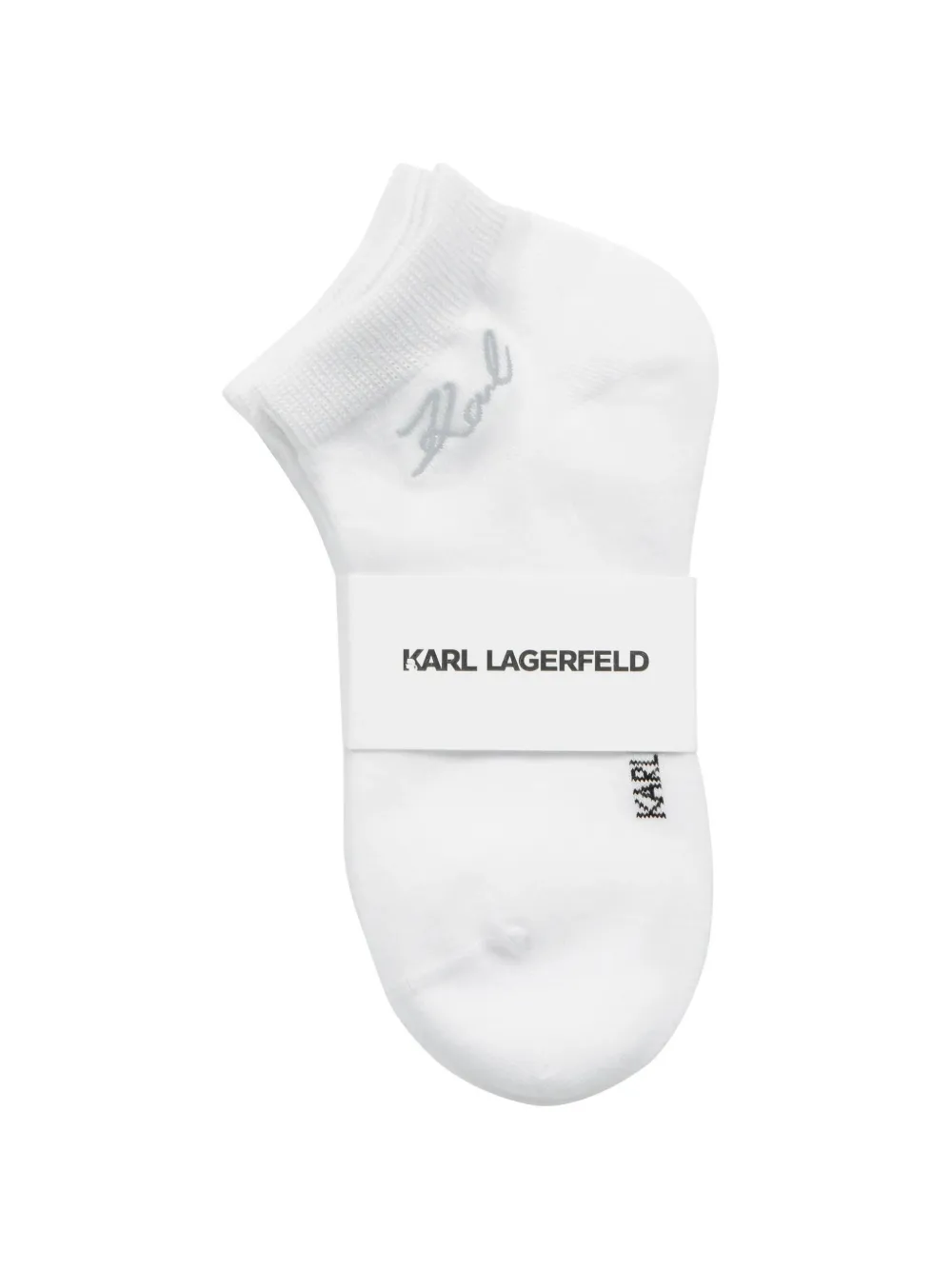 Karl Lagerfeld signature short socks (set of five) Wit