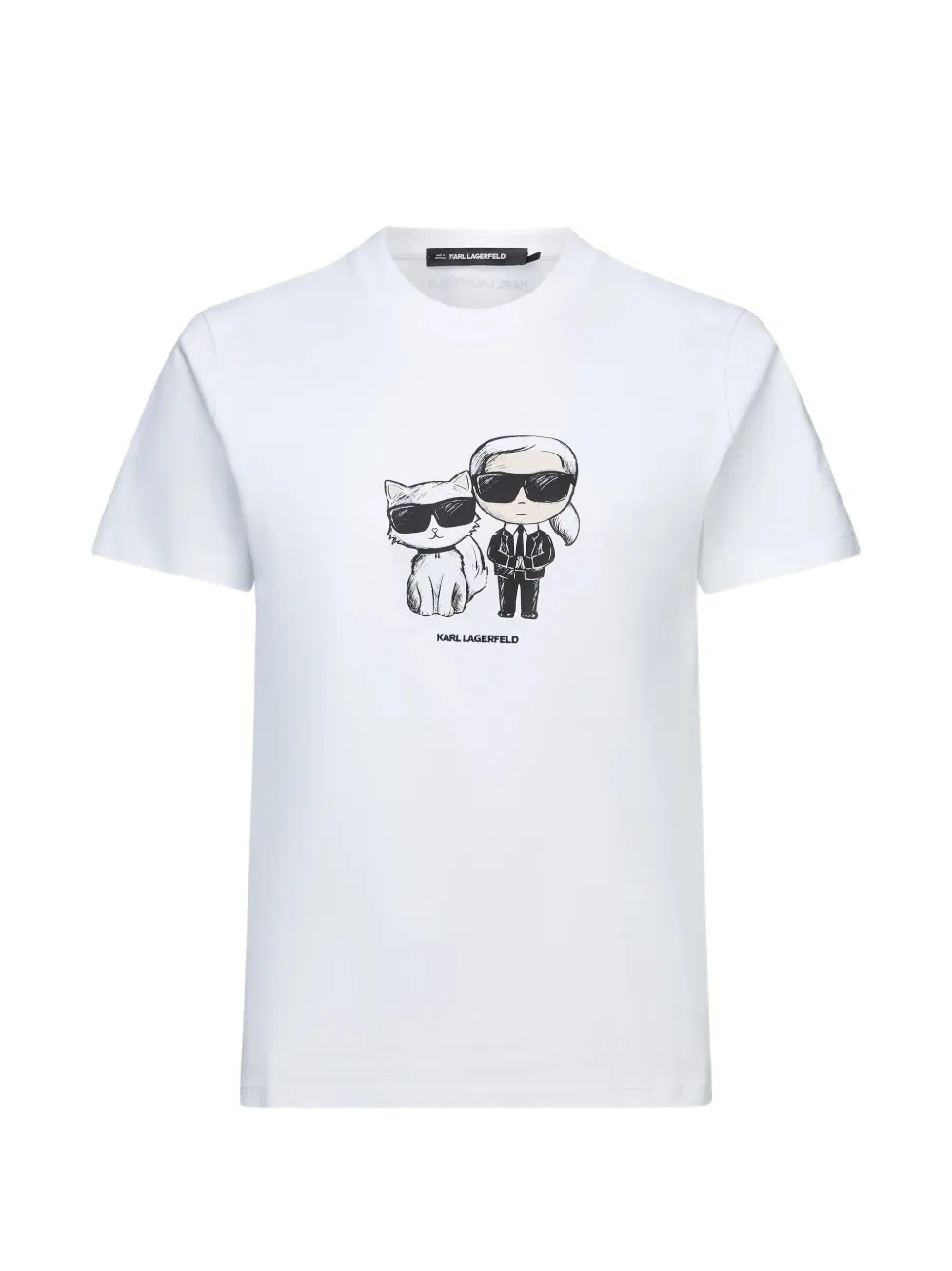 Karl Lagerfeld Ikon Karl Choupette T-shirt Wit