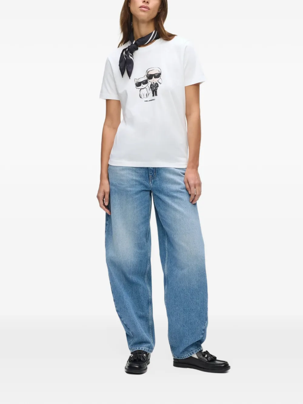 Karl Lagerfeld Ikon Karl Choupette T-shirt Wit