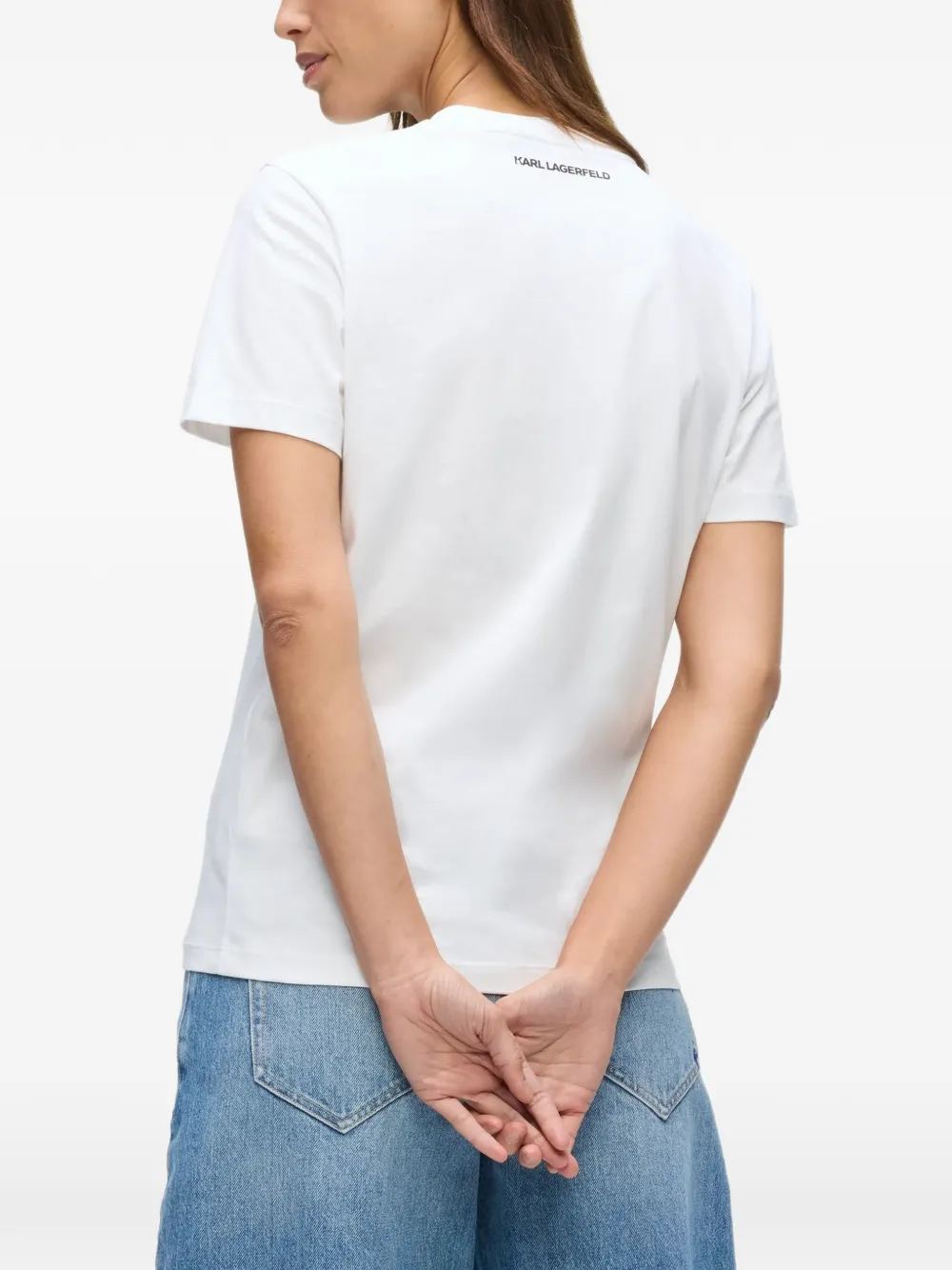 Karl Lagerfeld Ikon Karl Choupette T-shirt Wit