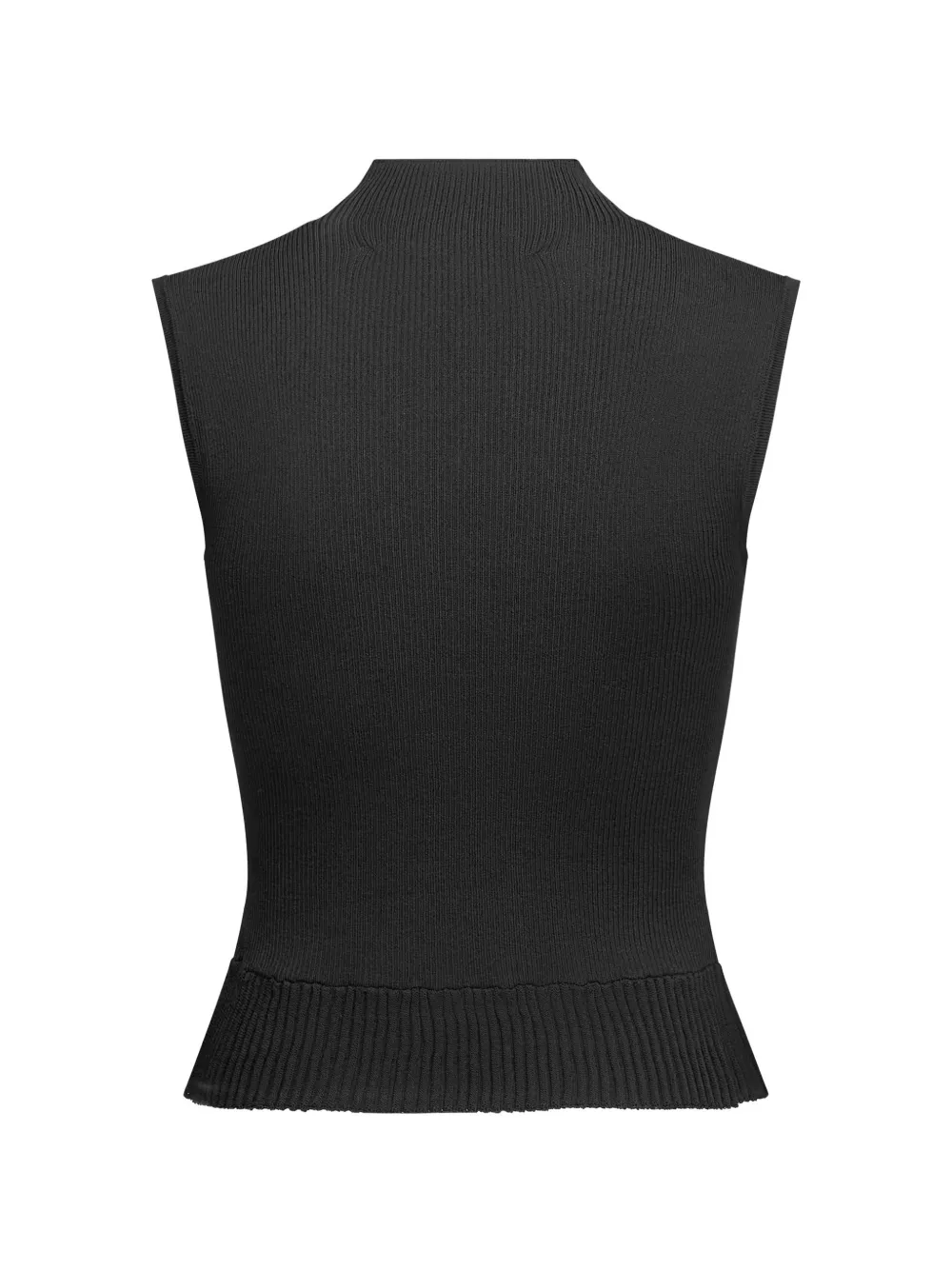Karl Lagerfeld Jeans ribbed-knit sleeveless top Zwart