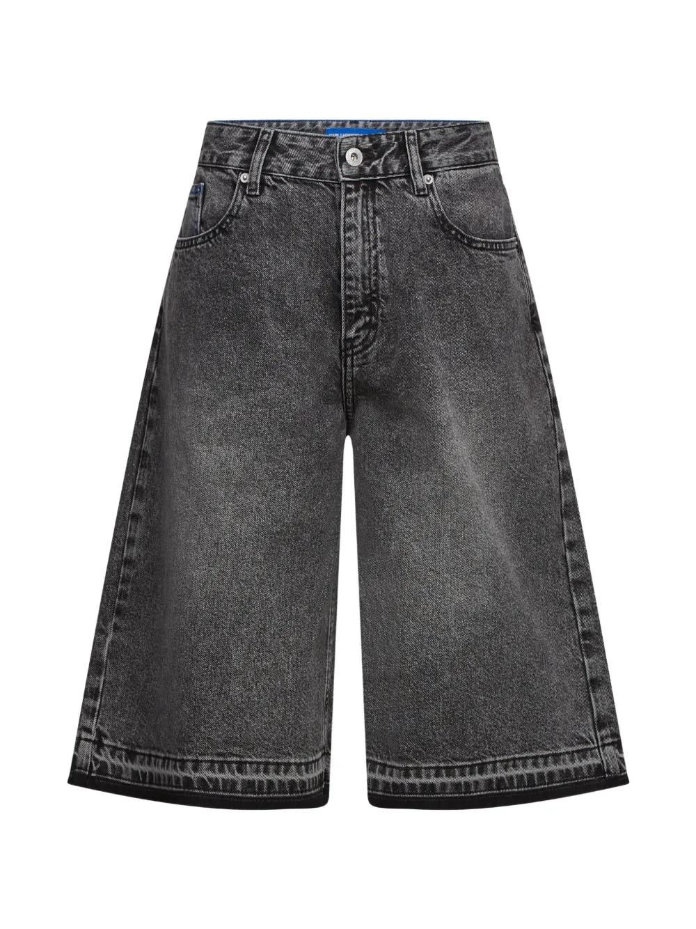 Karl Lagerfeld Jeans washed-effect relaxed-fit shorts - Schwarz