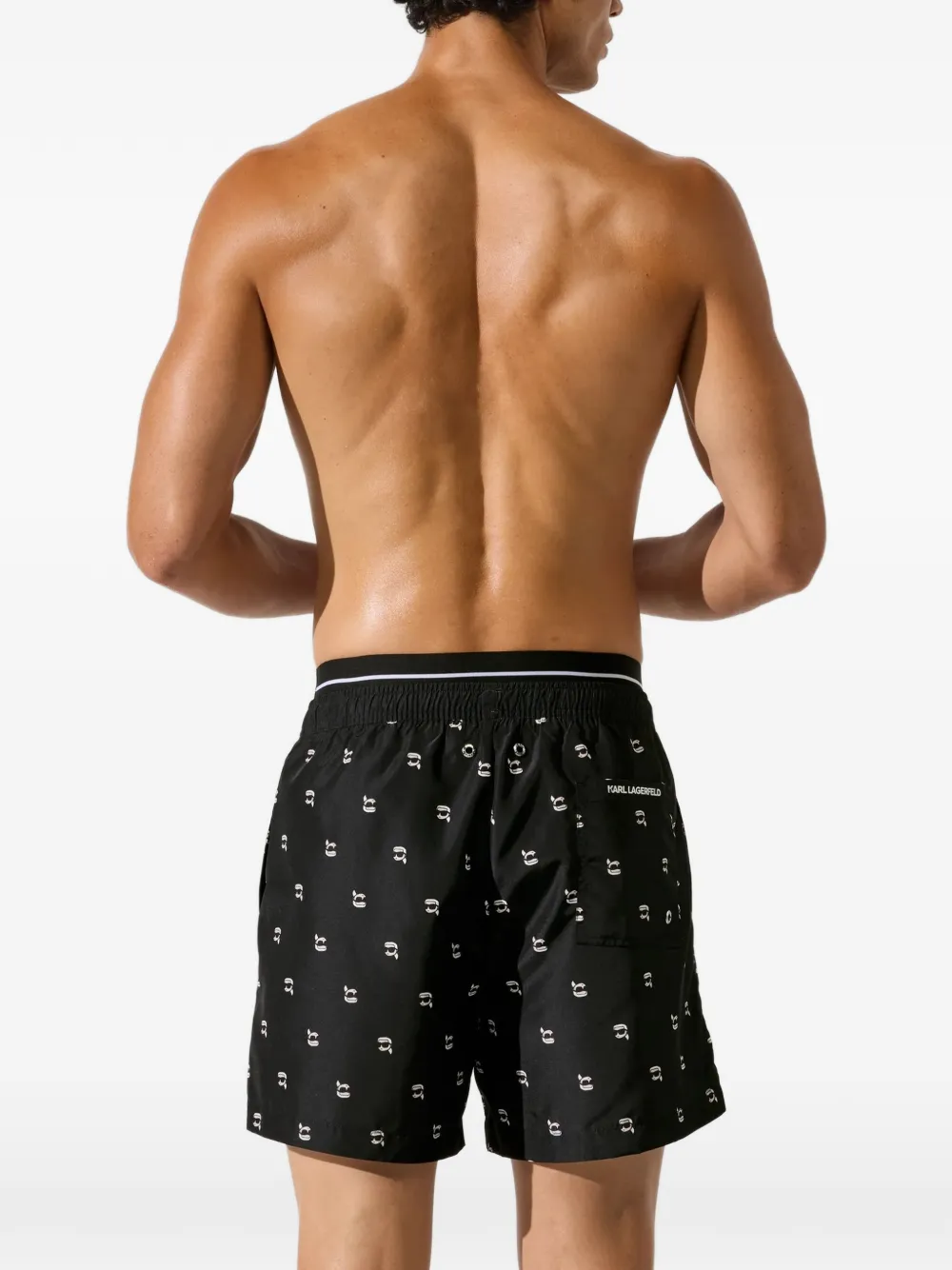 Karl Lagerfeld Ikon short swim shorts Zwart