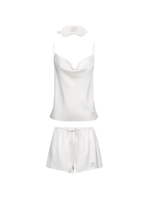 Karl Lagerfeld autograph-detail drawstring pajamas set