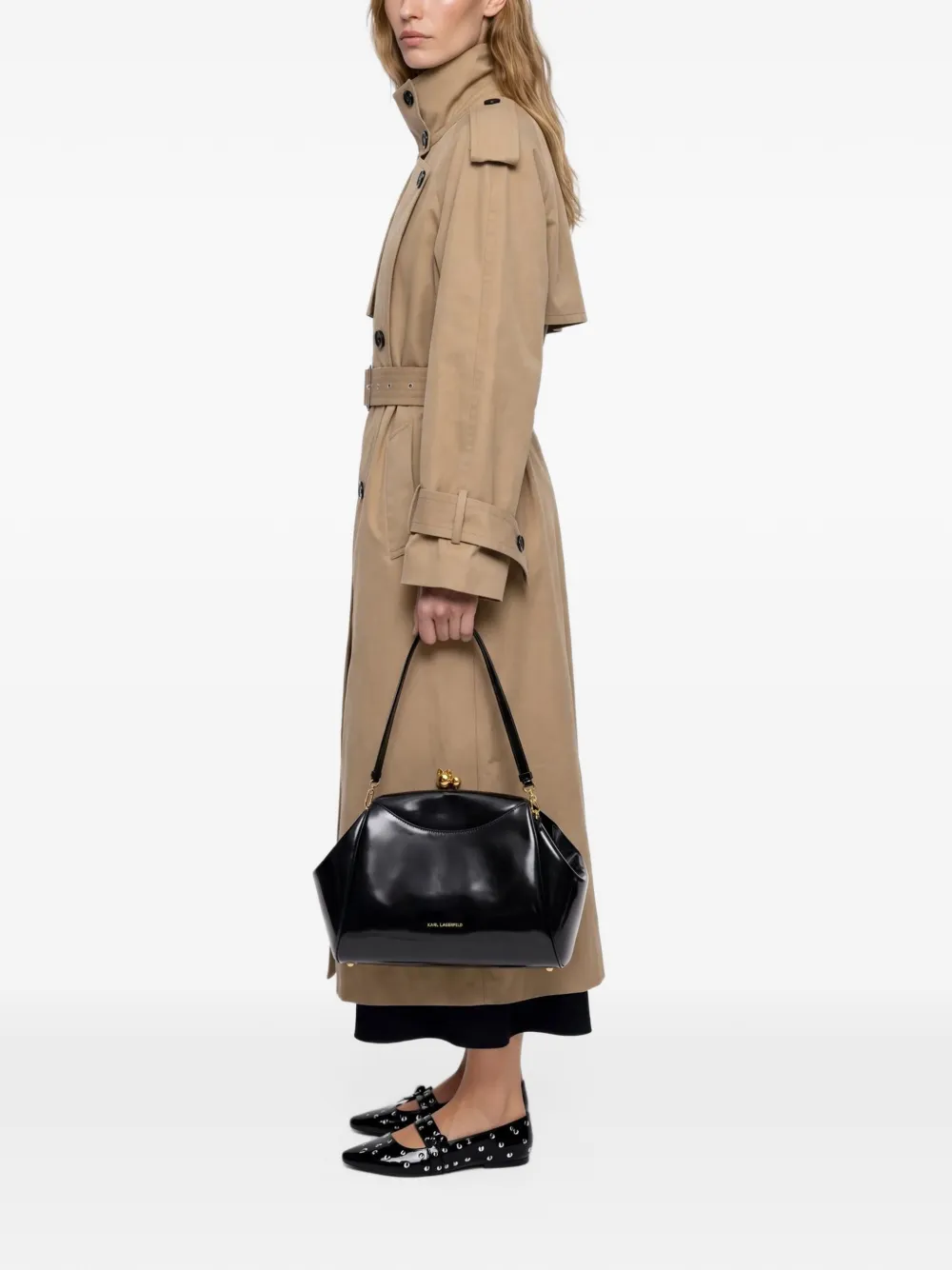 Karl Lagerfeld K Bisous shopper Zwart