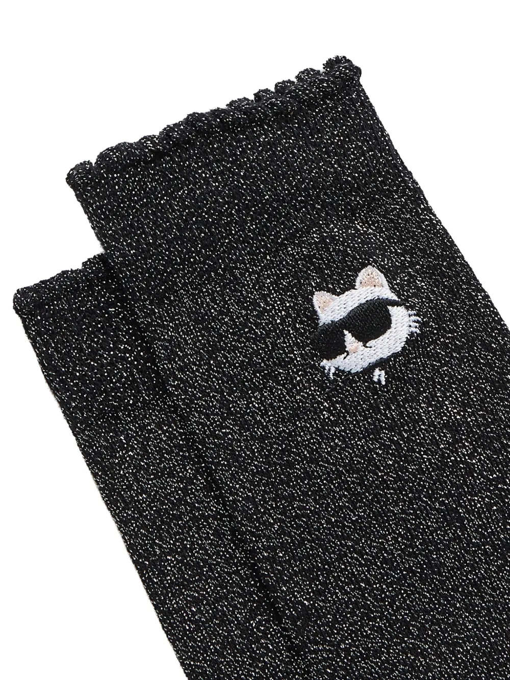 Karl Lagerfeld Ikon metallic-thread socks (set of two) Zwart