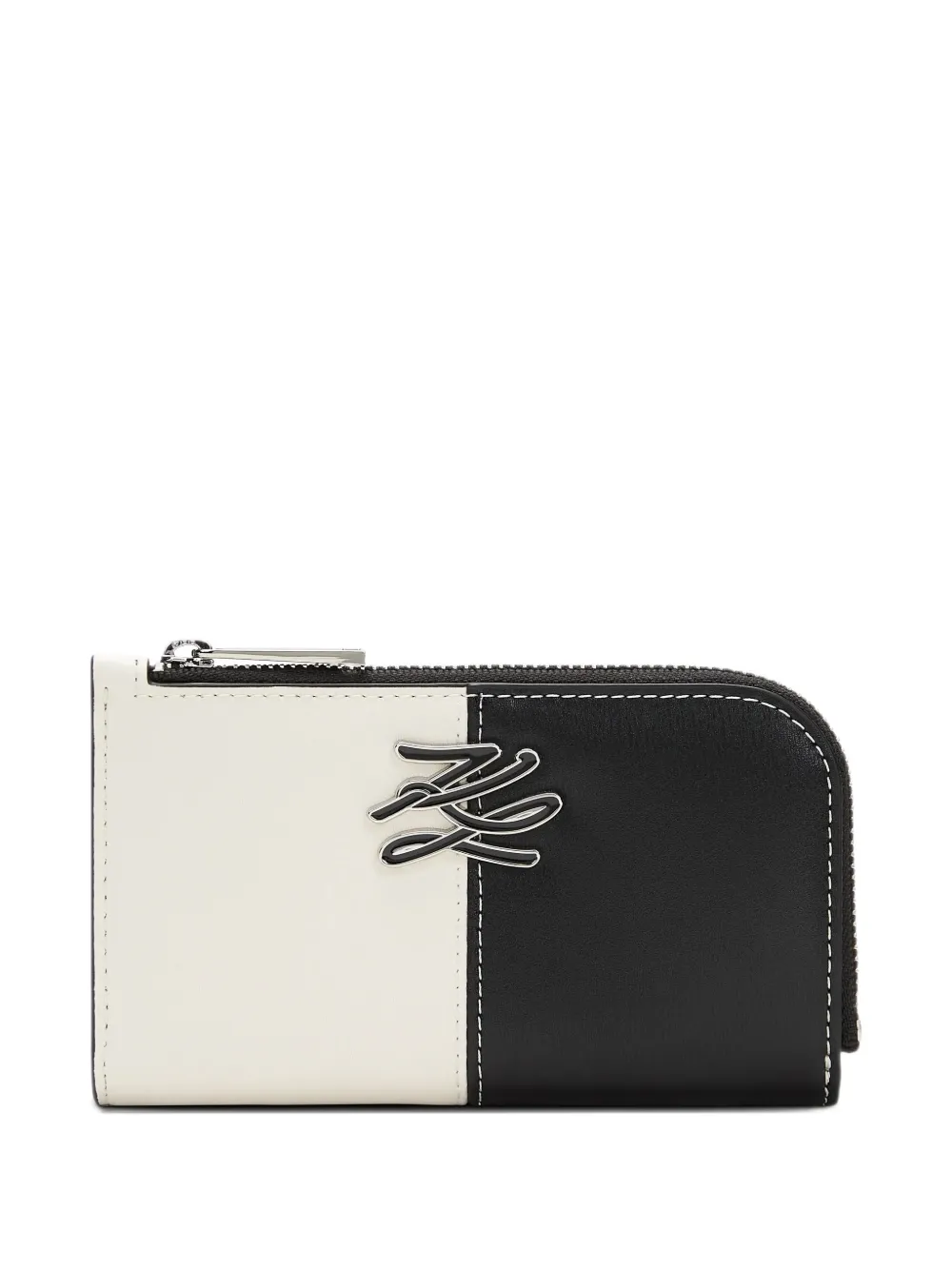 Karl Lagerfeld K/Autograph curved bi-fold wallet - Nero