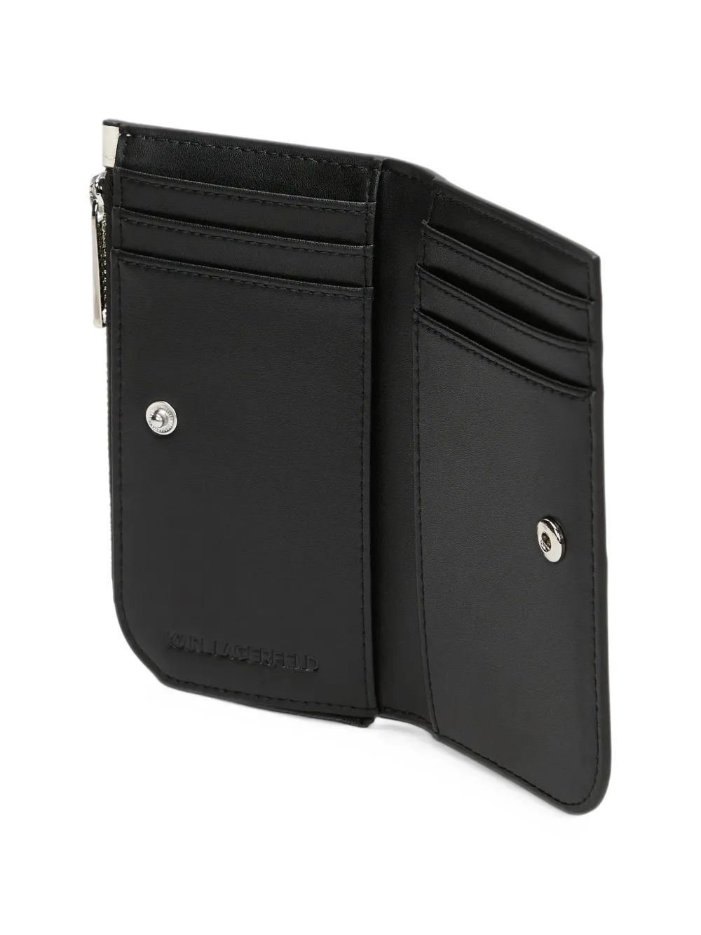 Karl Lagerfeld K Autograph curved bi-fold wallet Zwart