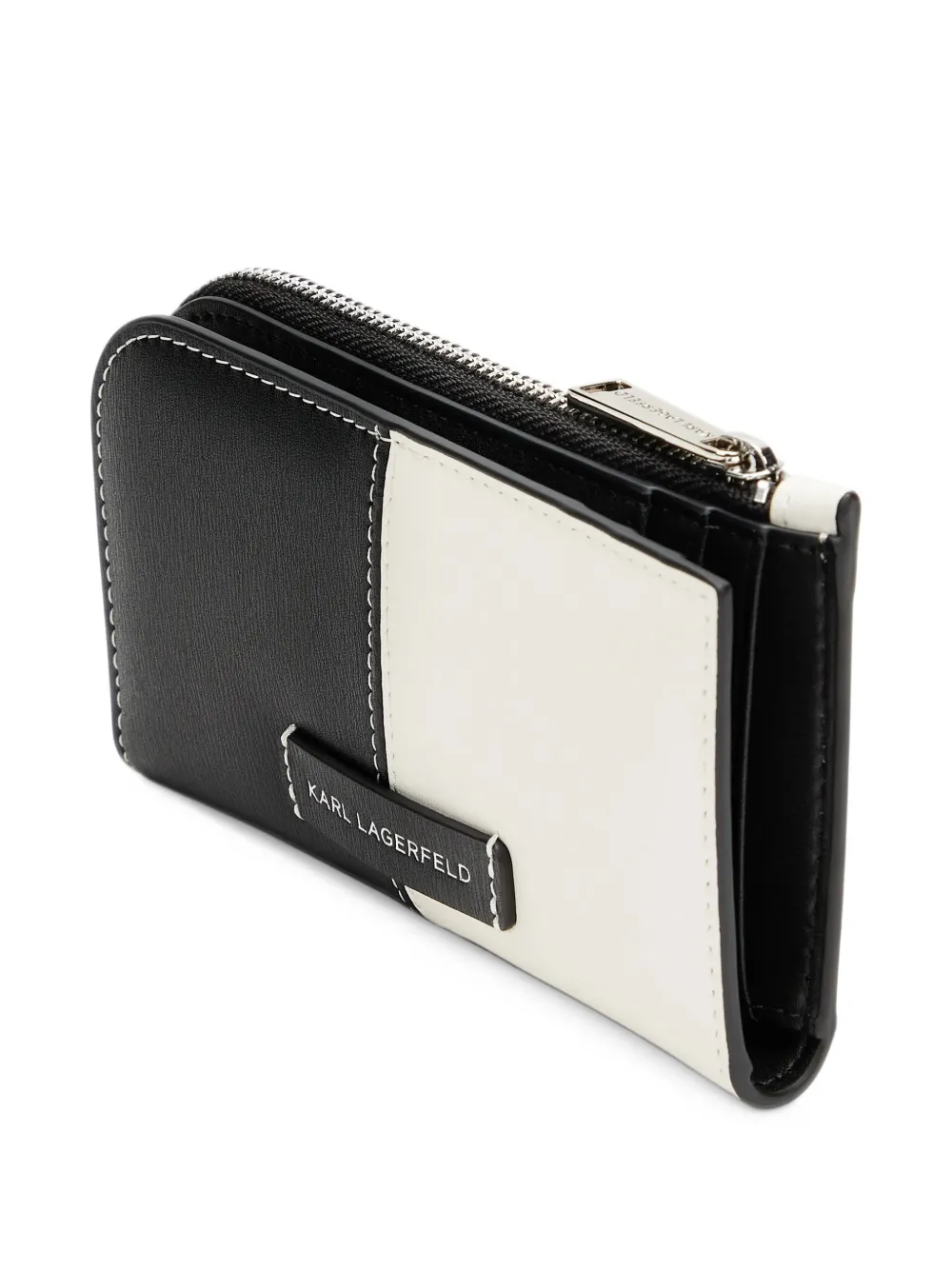 Karl Lagerfeld K Autograph curved bi-fold wallet Zwart