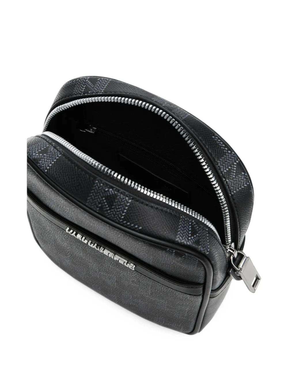 Karl Lagerfeld monogram-canvas crossbody bag Zwart