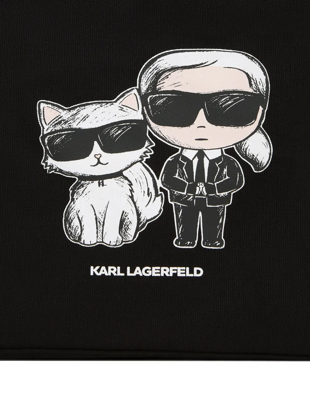 Karl Lagerfeld medium Ikon logo-detail tote bag Zwart