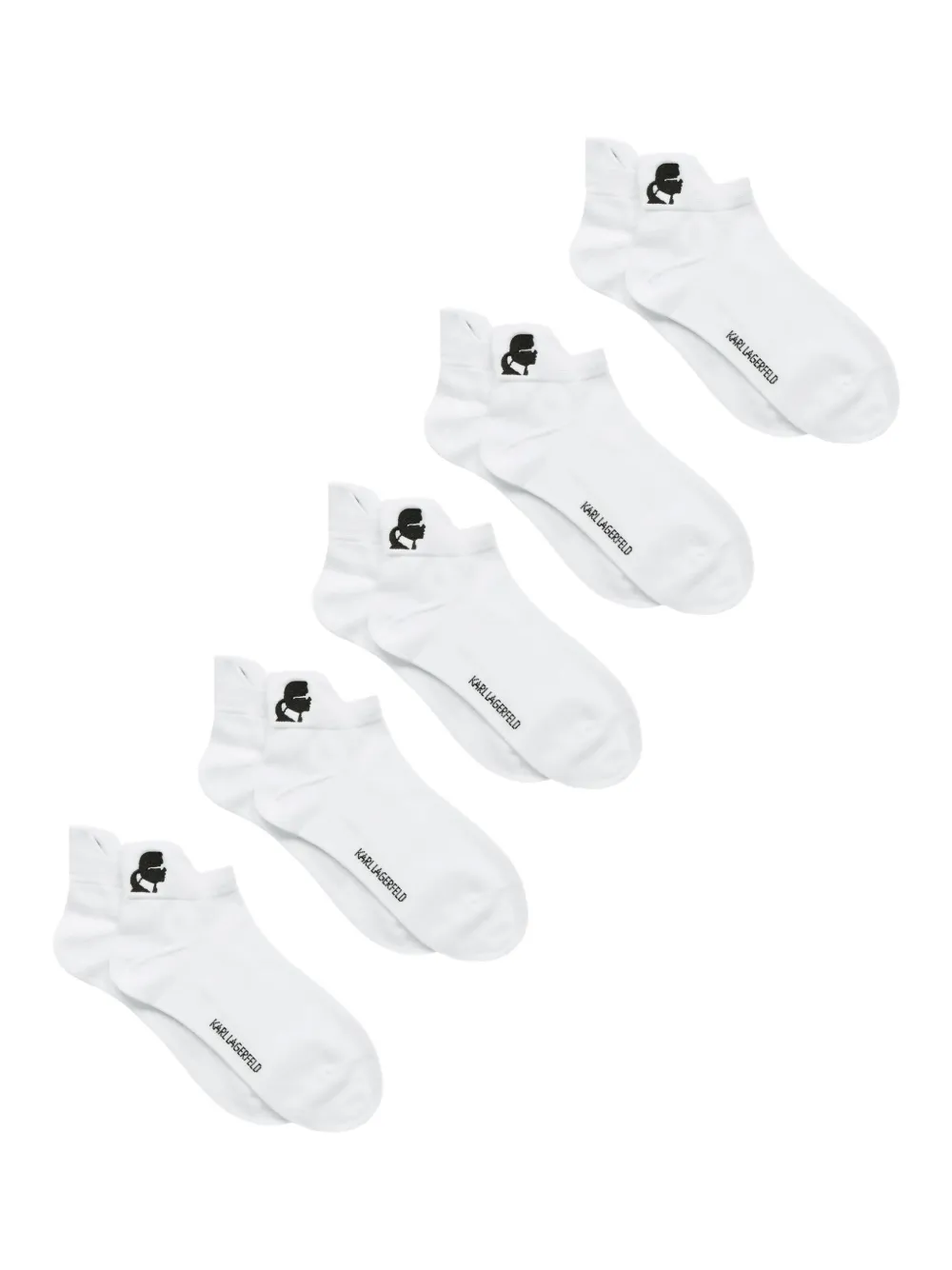Karl Lagerfeld Kameo short socks (set of five) Wit
