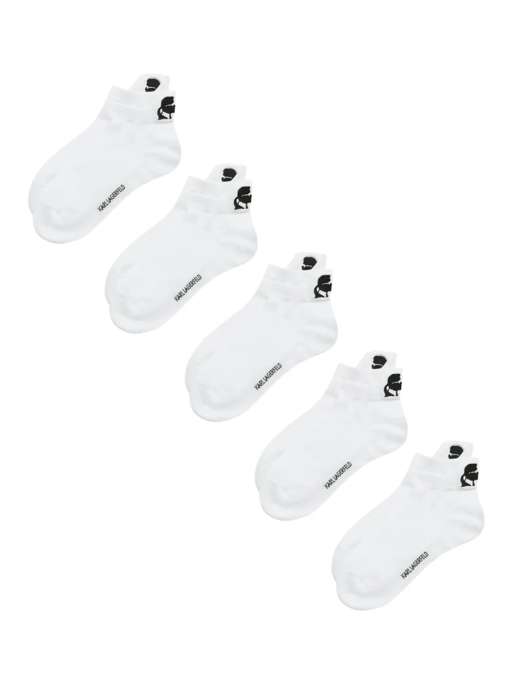 Karl Lagerfeld Kameo short socks (set of five) Wit