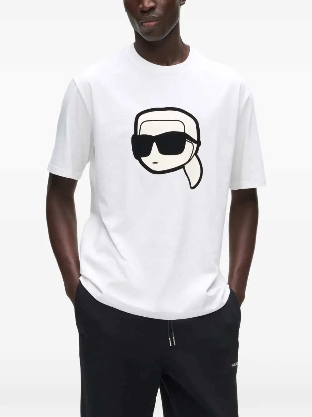 Karl Lagerfeld large Ikon T-shirt Wit